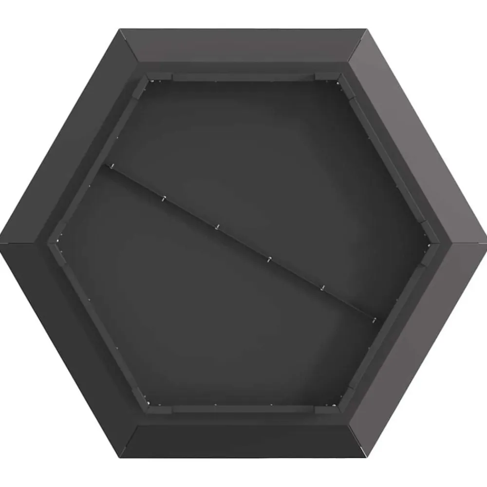 vidaXL Chimeneas-Hoguera Negro 75 x 75 x 28 cm Acero