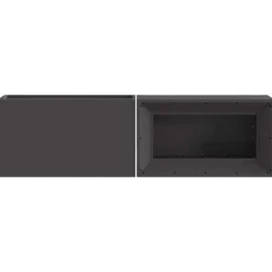 vidaXL Hoguera Negro 160 x 45 x 35 cm Acero Acero laminado en fr&iacute;o/negro Online