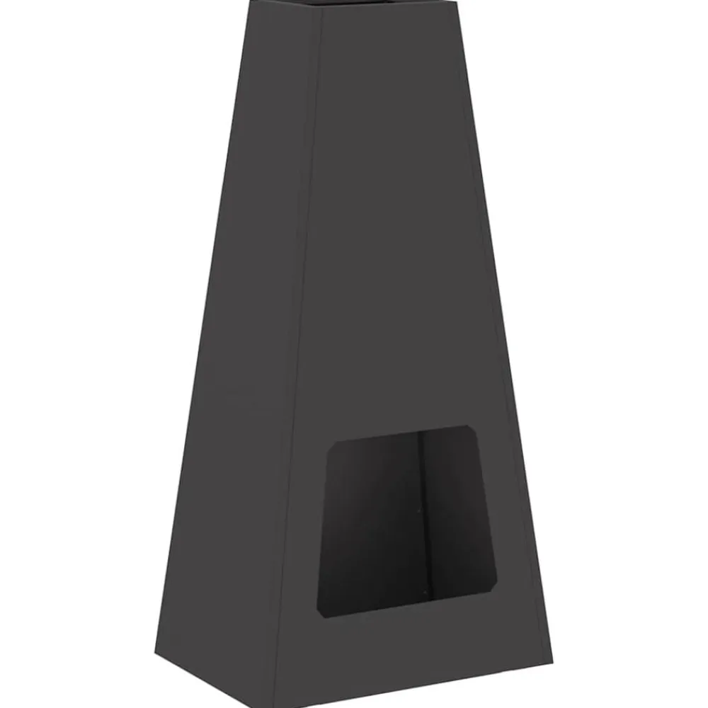 vidaXL Chimeneas-Hoguera Negro 50 x 35 x 100 cm Acero