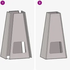 vidaXL Chimeneas-Hoguera Negro 50 x 35 x 100 cm Acero