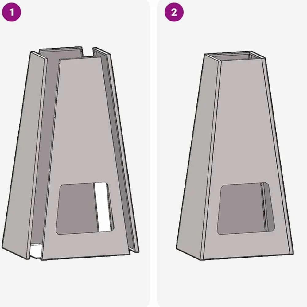 vidaXL Chimeneas-Hoguera Negro 50 x 35 x 100 cm Acero