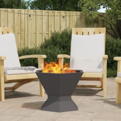 vidaXL Chimeneas-Hoguera Negro 50 x 50 x 40 cm Acero