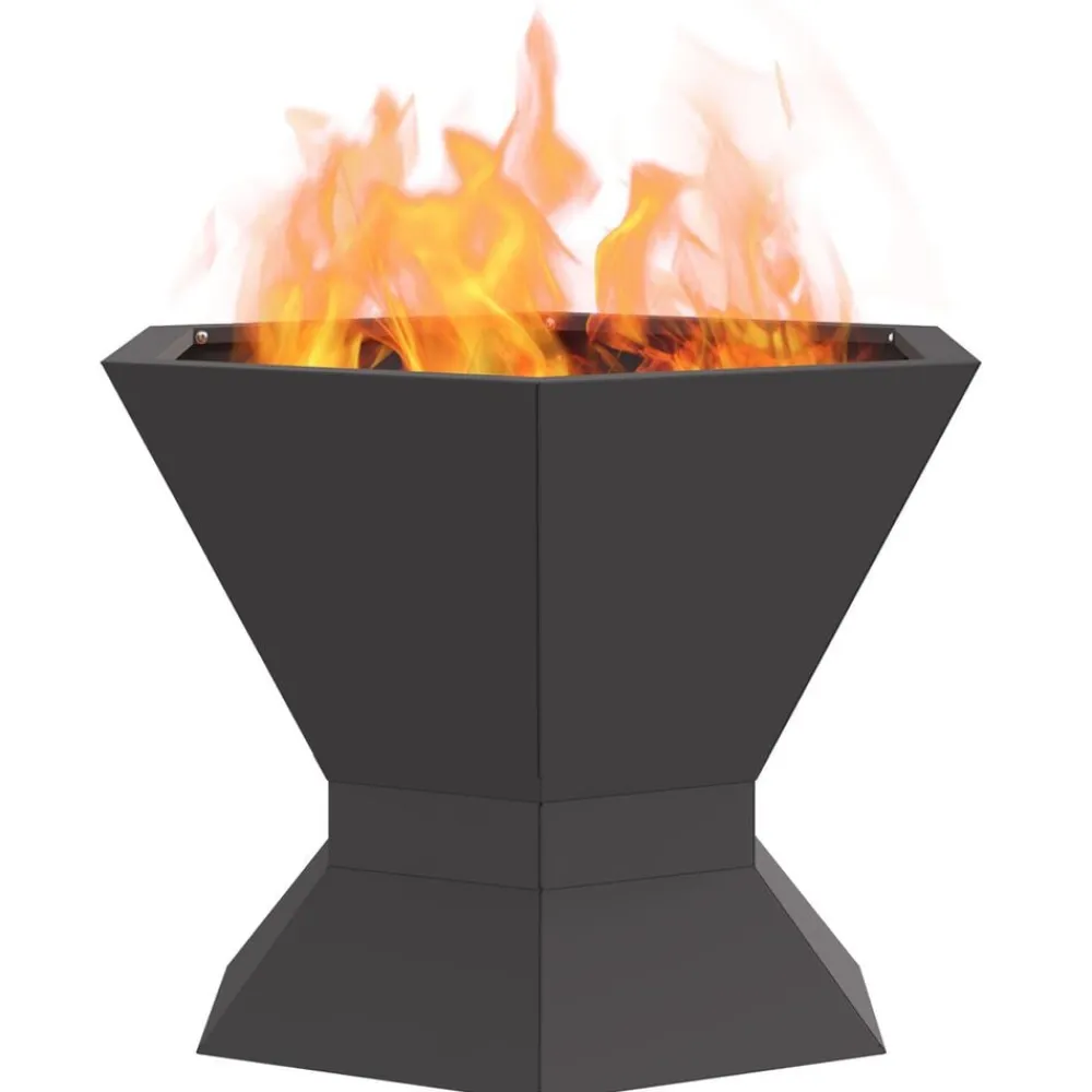 vidaXL Chimeneas-Hoguera Negro 50 x 50 x 40 cm Acero