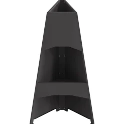 vidaXL Hoguera Negro 50 x 50 x 95 cm Acero Acero laminado en fr&iacute;o/negro Clearance