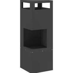 vidaXL Chimeneas-Hoguera Negro 35 x 35 x 100 cm Acero