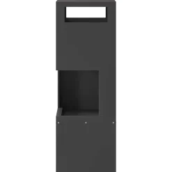 vidaXL Chimeneas-Hoguera Negro 35 x 35 x 100 cm Acero
