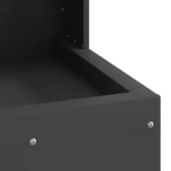 vidaXL Chimeneas-Hoguera Negro 35 x 35 x 100 cm Acero