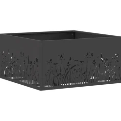 vidaXL Chimeneas-Hoguera Negro 60 x 60 x 30 cm Acero