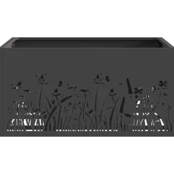 vidaXL Chimeneas-Hoguera Negro 60 x 60 x 30 cm Acero