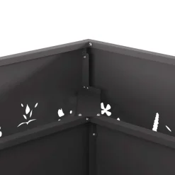 vidaXL Chimeneas-Hoguera Negro 60 x 60 x 30 cm Acero