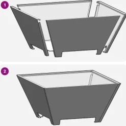 vidaXL Hoguera Negro 60 x 60 x 30 cm Acero Acero laminado en fr&iacute;o/negro Sale