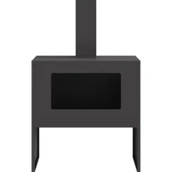 vidaXL Hoguera Negro 60 x 40 x 96 cm Acero Acero laminado en frío/negro New