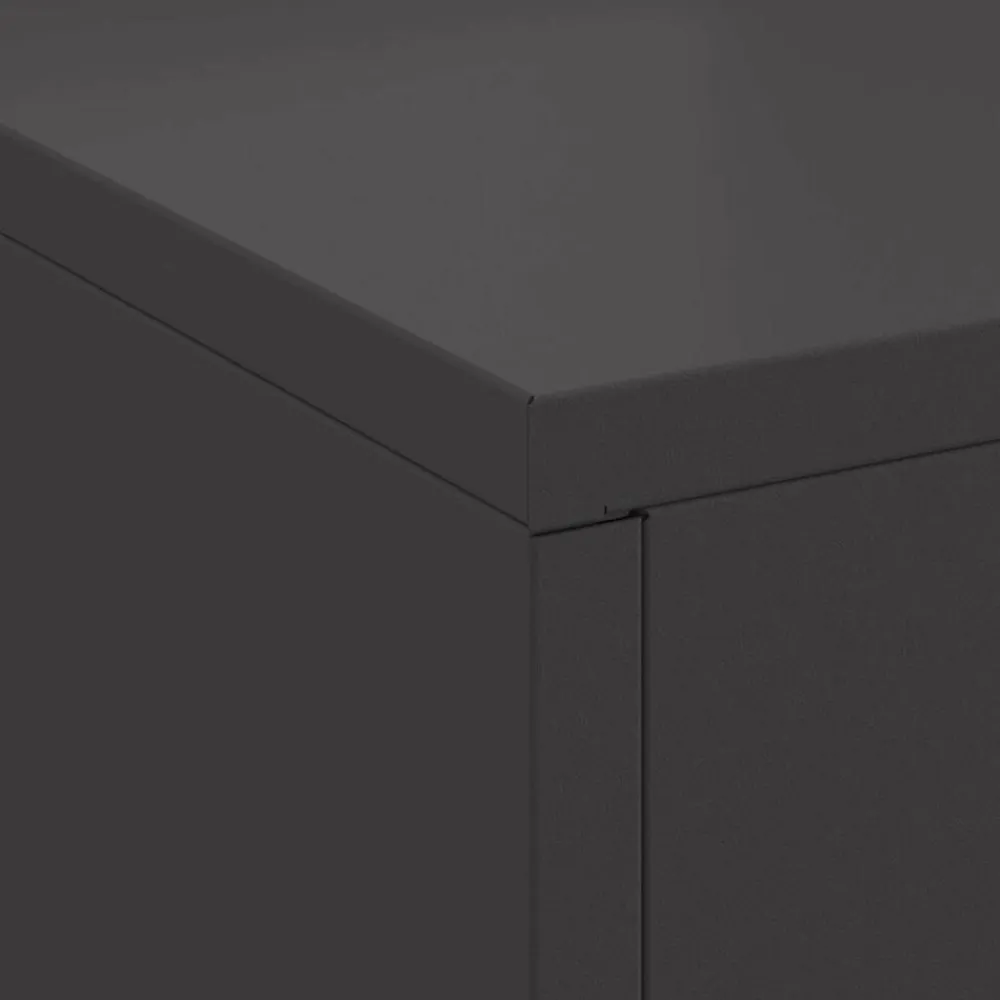 vidaXL Hoguera Negro 60 x 40 x 96 cm Acero Acero laminado en frío/negro New