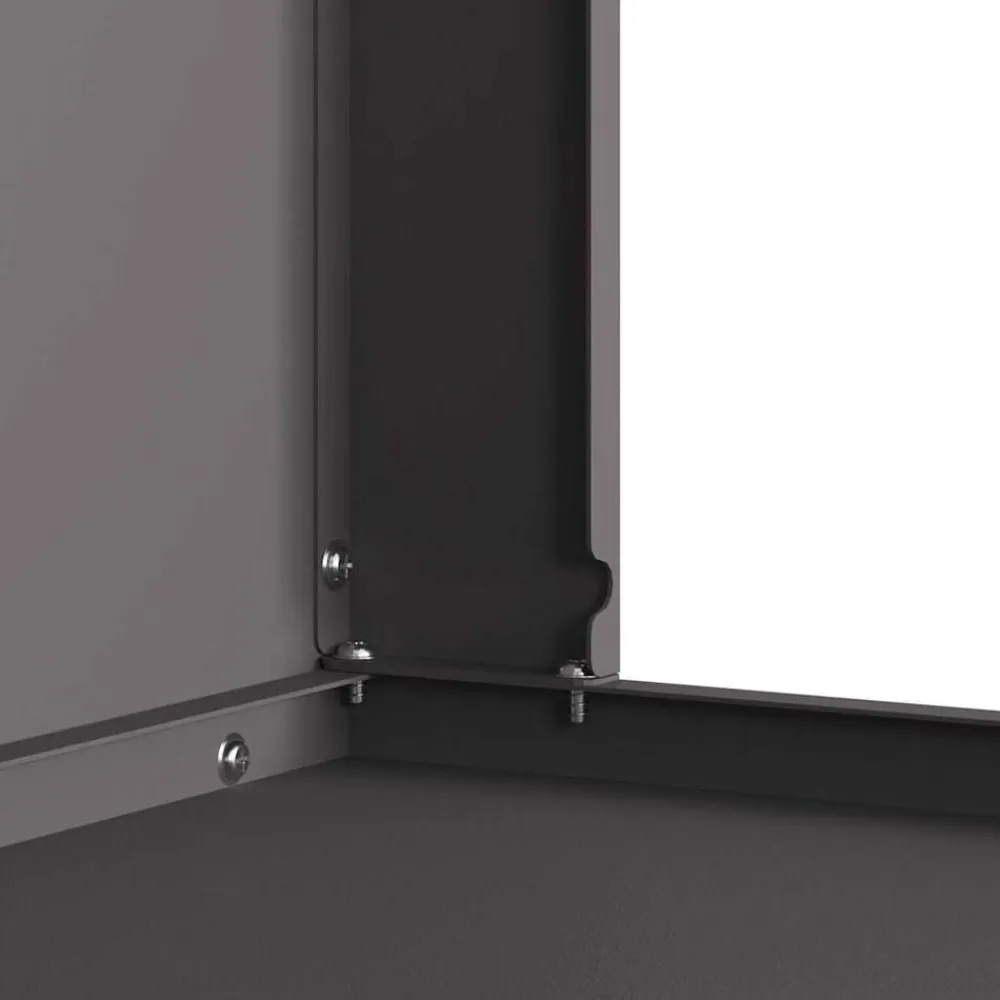 vidaXL Hoguera Negro 60 x 40 x 96 cm Acero Acero laminado en frío/negro New