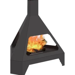 vidaXL Chimeneas-Hoguera Negro 50 x 43 x 52 cm Acero