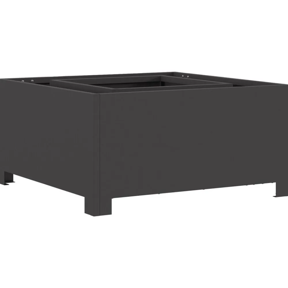vidaXL Hoguera Negro 60 x 60 x 30 cm Acero Acero laminado en frío/negro