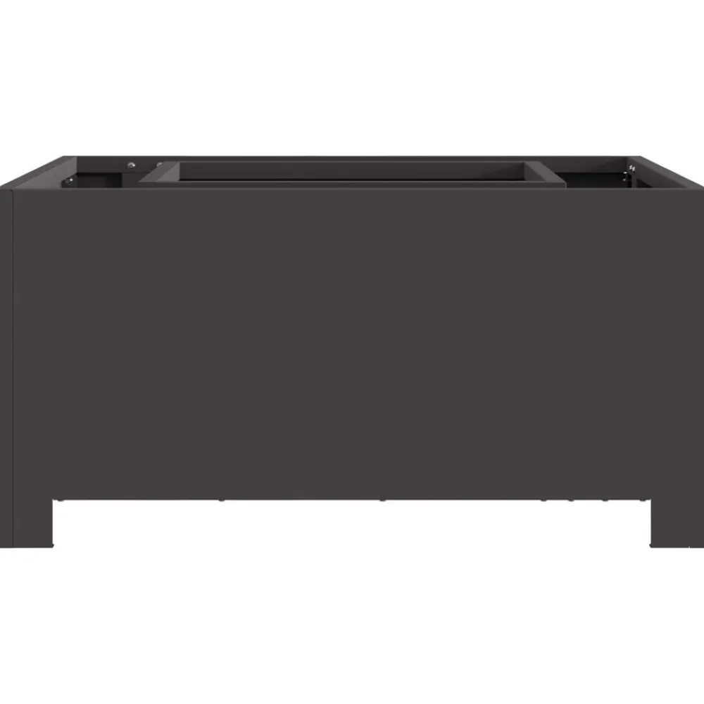 vidaXL Hoguera Negro 60 x 60 x 30 cm Acero Acero laminado en frío/negro