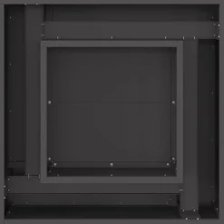 vidaXL Hoguera Negro 60 x 60 x 30 cm Acero Acero laminado en frío/negro