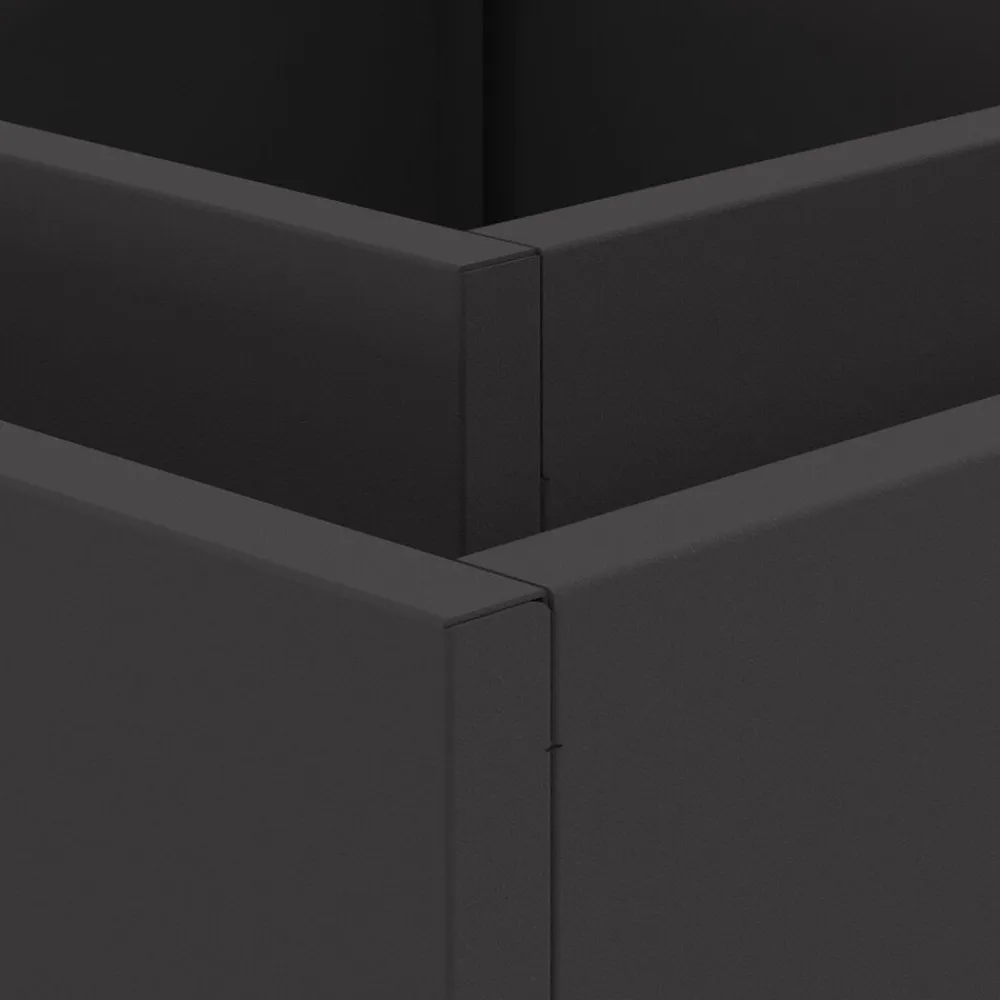 vidaXL Hoguera Negro 60 x 60 x 30 cm Acero Acero laminado en frío/negro