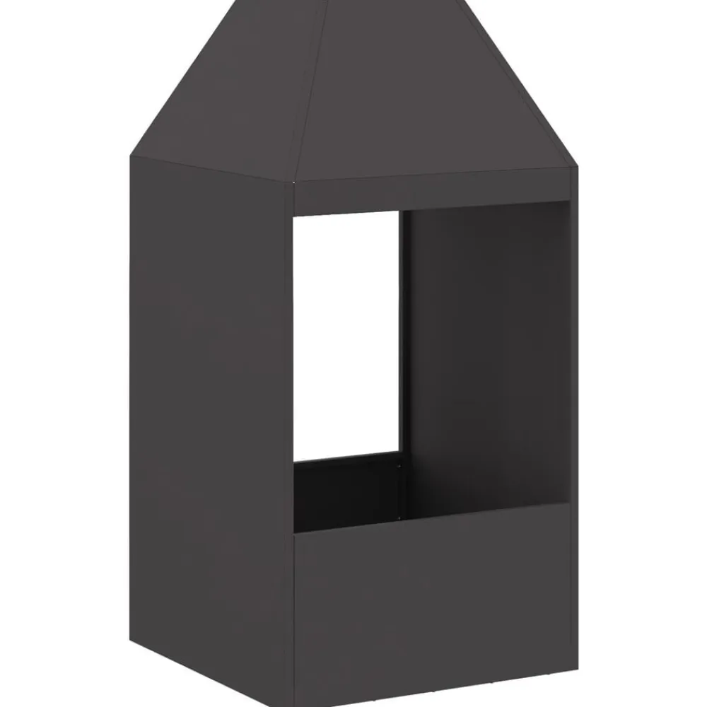 vidaXL Chimeneas-Hoguera Negro 50 x 50 x 100 cm Acero