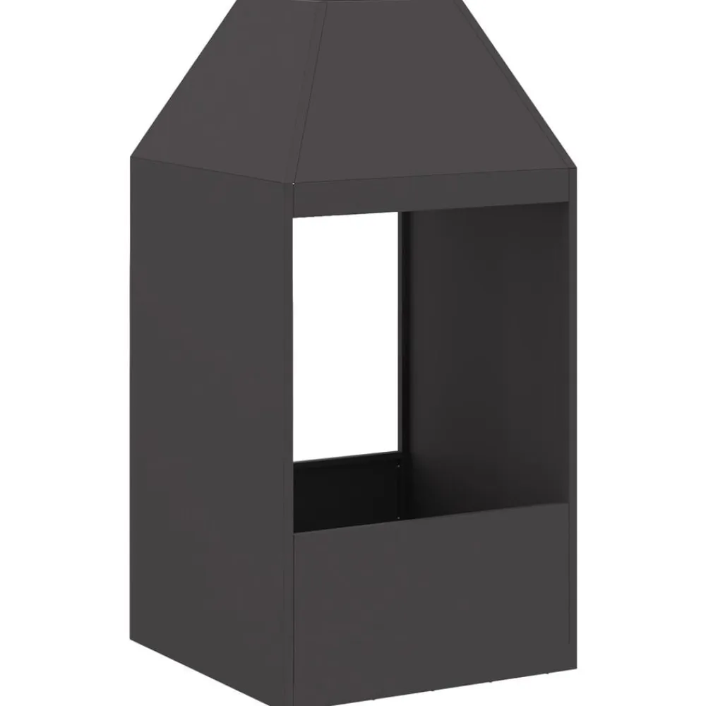 vidaXL Chimeneas-Hoguera Negro 50 x 50 x 100 cm Acero