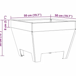 vidaXL Hoguera Negro 50 x 50 x 38 cm Acero Acero laminado en fr&iacute;o/negro Best