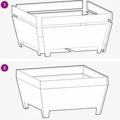vidaXL Hoguera Negro 50 x 50 x 38 cm Acero Acero laminado en fr&iacute;o/negro Best