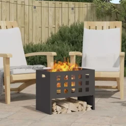 vidaXL Chimeneas-Hoguera Negro 50 x 30 x 40 cm Acero