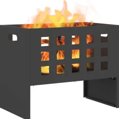 vidaXL Chimeneas-Hoguera Negro 50 x 30 x 40 cm Acero