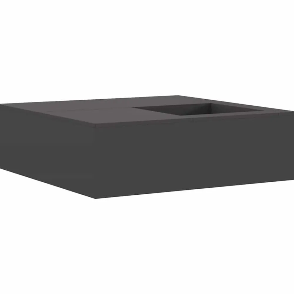 vidaXL Hoguera Negro 100 x 100 x 30 cm Acero Acero laminado en frío/negro Best
