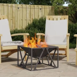 vidaXL Chimeneas-Hoguera Negro 50 x 50 x 35 cm Acero
