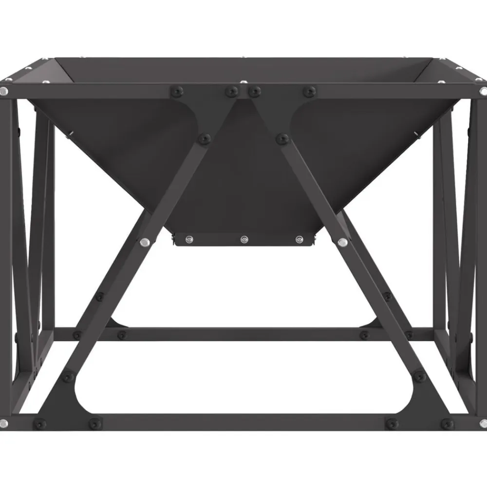 vidaXL Chimeneas-Hoguera Negro 50 x 50 x 35 cm Acero