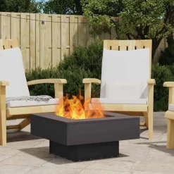vidaXL Chimeneas-Hoguera Negro 60 x 60 x 30 cm Acero