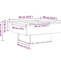 vidaXL Chimeneas-Hoguera Negro 60 x 60 x 30 cm Acero