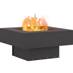 vidaXL Chimeneas-Hoguera Negro 60 x 60 x 30 cm Acero