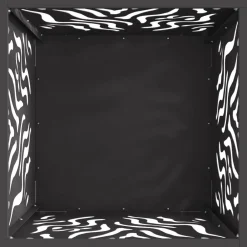vidaXL Hoguera Negro 40 x 40 x 40 cm Acero Acero laminado en frío/negro New