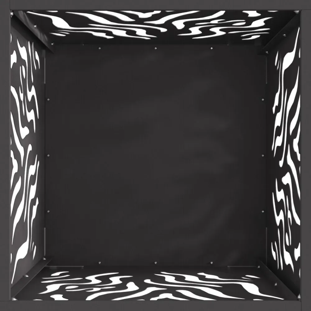 vidaXL Hoguera Negro 40 x 40 x 40 cm Acero Acero laminado en frío/negro New