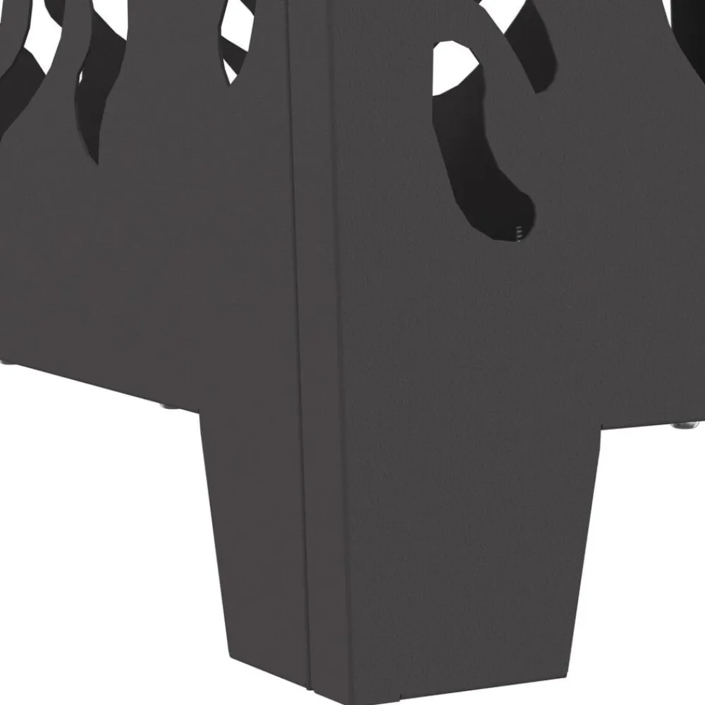 vidaXL Hoguera Negro 40 x 40 x 40 cm Acero Acero laminado en frío/negro New