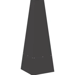 vidaXL Chimeneas-Hoguera Negro 35 x 35 x 100 cm Acero