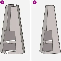 vidaXL Chimeneas-Hoguera Negro 35 x 35 x 100 cm Acero