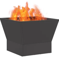 vidaXL Hoguera Negro 40 x 40 x 35 cm Acero Acero laminado en fr&iacute;o/negro Discount