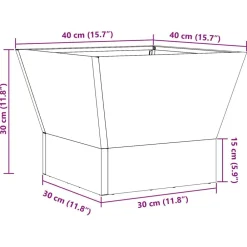 vidaXL Hoguera Negro 40 x 40 x 35 cm Acero Acero laminado en fr&iacute;o/negro Discount