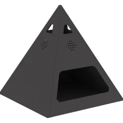 vidaXL Hoguera Negro 50 x 50 x 51 cm Acero Acero laminado en fr&iacute;o/negro New