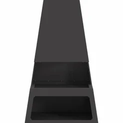 vidaXL Hoguera Negro 60 x 35 x 100 cm Acero Acero laminado en frío/negro Discount