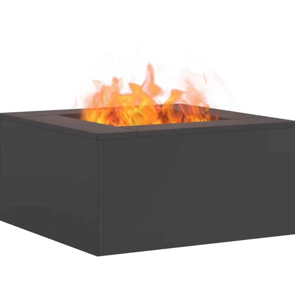 vidaXL Hoguera Negro 60 x 60 x 30 cm Acero Acero laminado en frío/negro