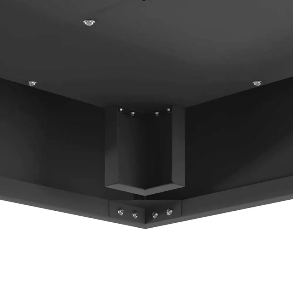 vidaXL Hoguera Negro 60 x 60 x 30 cm Acero Acero laminado en frío/negro