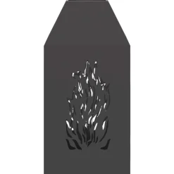 vidaXL Hoguera Negro 50 x 50 x 100 cm Acero Acero laminado en fr&iacute;o/negro Sale
