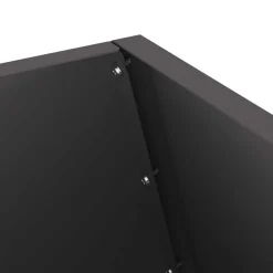 vidaXL Hoguera Negro 50 x 50 x 100 cm Acero Acero laminado en fr&iacute;o/negro Sale