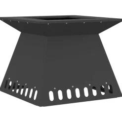 vidaXL Chimeneas-Hoguera Negro 48 x 48 x 40 cm Acero