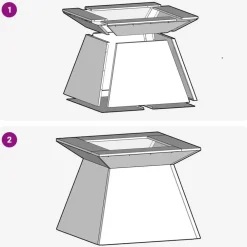 vidaXL Chimeneas-Hoguera Negro 48 x 48 x 40 cm Acero